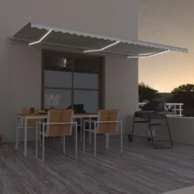 Manual retractable awning with cream LED light 600x300 cm by vidaXL, Awnings - Ref: Foro24-3068962, Price: 501,17 €, Discount: %