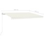 Toldo retráctil manual con LED crema 450x350 cm de vidaXL, Toldos - Ref: Foro24-3069002, Precio: 464,48 €, Descuento: %