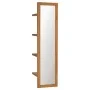 Espejo de pared con estantes madera de teca maciza 30x30x120 cm de vidaXL, Espejos - Ref: Foro24-289070, Precio: 131,81 €, De...