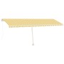 Toldo retráctil manual con luz LED amarillo y blanco 600x300 cm de vidaXL, Toldos - Ref: Foro24-3069603, Precio: 662,63 €, De...