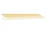 Toldo retráctil manual con luz LED amarillo y blanco 600x300 cm de vidaXL, Toldos - Ref: Foro24-3069603, Precio: 662,63 €, De...