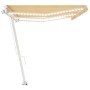 Toldo retráctil manual con luz LED amarillo y blanco 600x300 cm de vidaXL, Toldos - Ref: Foro24-3069603, Precio: 662,63 €, De...