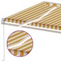 Toldo retráctil manual con luz LED amarillo y blanco 600x300 cm de vidaXL, Toldos - Ref: Foro24-3069603, Precio: 662,63 €, De...