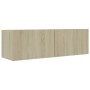 Mueble para TV madera contrachapada color roble 100x30x30 cm de vidaXL, Muebles TV - Ref: Foro24-801484, Precio: 46,46 €, Des...