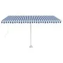Toldo manual retráctil con luz LED azul y blanco 450x350 cm de vidaXL, Toldos - Ref: Foro24-3069641, Precio: 530,72 €, Descue...