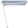 Toldo manual retráctil con luz LED azul y blanco 450x350 cm de vidaXL, Toldos - Ref: Foro24-3069641, Precio: 530,72 €, Descue...