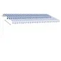 Toldo manual retráctil con luz LED azul y blanco 450x350 cm de vidaXL, Toldos - Ref: Foro24-3069641, Precio: 530,72 €, Descue...