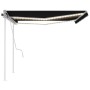 Toldo retráctil manual con luz LED gris antracita 4,5x3 m de vidaXL, Toldos - Ref: Foro24-3069964, Precio: 487,61 €, Descuent...