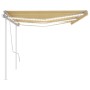 Toldo retráctil manual con luz LED amarillo y blanco 6x3 m de vidaXL, Toldos - Ref: Foro24-3070003, Precio: 665,43 €, Descuen...