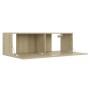 Mueble para TV madera contrachapada color roble 100x30x30 cm de vidaXL, Muebles TV - Ref: Foro24-801484, Precio: 46,46 €, Des...