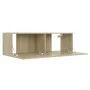 Mueble para TV madera contrachapada color roble 100x30x30 cm de vidaXL, Muebles TV - Ref: Foro24-801484, Precio: 47,96 €, Des...