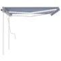 Toldo manual retráctil con LED azul y blanco 4,5x3,5 m de vidaXL, Toldos - Ref: Foro24-3070041, Precio: 510,26 €, Descuento: %