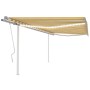Toldo manual retráctil con LED amarillo y blanco 4,5x3,5 m de vidaXL, Toldos - Ref: Foro24-3070043, Precio: 556,55 €, Descuen...