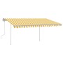 Toldo manual retráctil con LED amarillo y blanco 4,5x3,5 m de vidaXL, Toldos - Ref: Foro24-3070043, Precio: 556,55 €, Descuen...