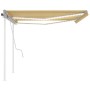 Toldo manual retráctil con LED amarillo y blanco 4,5x3,5 m de vidaXL, Toldos - Ref: Foro24-3070043, Precio: 556,55 €, Descuen...
