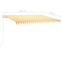 Toldo manual retráctil con LED amarillo y blanco 4,5x3,5 m de vidaXL, Toldos - Ref: Foro24-3070043, Precio: 556,55 €, Descuen...