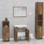Set de muebles de baño madera contrachapada color roble ahumado de vidaXL, Muebles de baño - Ref: Foro24-815528, Precio: 62,9...