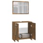 Set de muebles de baño madera contrachapada color roble ahumado de vidaXL, Muebles de baño - Ref: Foro24-815528, Precio: 62,9...