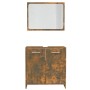 Set de muebles de baño madera contrachapada color roble ahumado de vidaXL, Muebles de baño - Ref: Foro24-815528, Precio: 62,9...