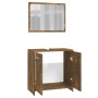 Set de muebles de baño madera contrachapada color roble ahumado de vidaXL, Muebles de baño - Ref: Foro24-815528, Precio: 62,9...