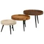 Round coffee tables 3 pcs solid mango wood by vidaXL, Side tables - Ref: Foro24-352033, Price: 207,13 €, Discount: %