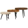 Round coffee tables 3 pcs solid mango wood by vidaXL, Side tables - Ref: Foro24-352033, Price: 207,13 €, Discount: %