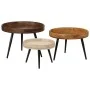 Round coffee tables 3 pcs solid mango wood by vidaXL, Side tables - Ref: Foro24-352033, Price: 207,13 €, Discount: %