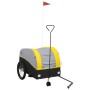 Remolque para bicicleta hierro negro y amarillo 45 kg de vidaXL, Remolques para bicicletas - Ref: Foro24-94155, Precio: 101,5...