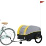 Remolque para bicicleta hierro negro y amarillo 45 kg de vidaXL, Remolques para bicicletas - Ref: Foro24-94155, Precio: 101,5...