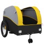 Remolque para bicicleta hierro negro y amarillo 45 kg de vidaXL, Remolques para bicicletas - Ref: Foro24-94155, Precio: 101,5...