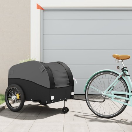 Remolque para bicicleta hierro negro 45 kg de vidaXL, Remolques para bicicletas - Ref: Foro24-94157, Precio: 103,52 €, Descue...