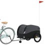 Remolque para bicicleta hierro negro 45 kg de vidaXL, Remolques para bicicletas - Ref: Foro24-94157, Precio: 103,52 €, Descue...