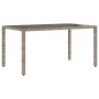 Mesa de jardín superficie de vidrio ratán PE gris 150x90x75 cm de vidaXL, Mesas de jardín - Ref: Foro24-365591, Precio: 136,2...