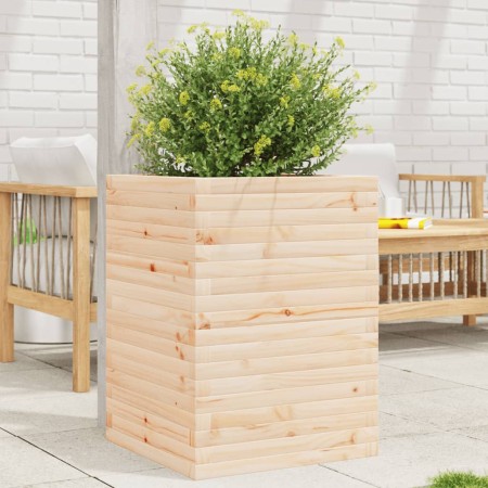 Jardinera de madera maciza de pino 50x50x68,5 cm de vidaXL, Maceteros y jardineras - Ref: Foro24-3282464, Precio: 145,38 €, D...