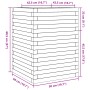 Jardinera de madera maciza de pino 50x50x68,5 cm de vidaXL, Maceteros y jardineras - Ref: Foro24-3282464, Precio: 145,38 €, D...
