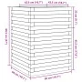 Jardinera de madera maciza de pino 50x50x68,5 cm de vidaXL, Maceteros y jardineras - Ref: Foro24-3282464, Precio: 143,57 €, D...