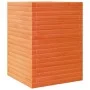 Jardinera madera maciza de pino marrón cera 50x50x68,5 cm de vidaXL, Maceteros y jardineras - Ref: Foro24-3282466, Precio: 17...