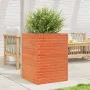 Jardinera madera maciza de pino marrón cera 50x50x68,5 cm de vidaXL, Maceteros y jardineras - Ref: Foro24-3282466, Precio: 17...