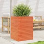 Jardinera madera maciza de pino marrón cera 50x50x68,5 cm de vidaXL, Maceteros y jardineras - Ref: Foro24-3282466, Precio: 17...