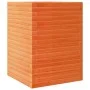 Jardinera madera maciza de pino marrón cera 50x50x68,5 cm de vidaXL, Maceteros y jardineras - Ref: Foro24-3282466, Precio: 17...