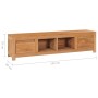 Mueble de TV de madera de teca maciza 135x30x35 cm de vidaXL, Muebles TV - Ref: Foro24-288901, Precio: 187,21 €, Descuento: %