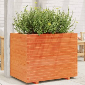 Jardinera madera maciza de pino marrón cera 90x60x72 cm de vidaXL, Maceteros y jardineras - Ref: Foro24-3282646, Precio: 281,...