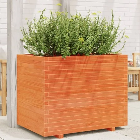 Jardinera madera maciza de pino marrón cera 90x60x72 cm de vidaXL, Maceteros y jardineras - Ref: Foro24-3282646, Precio: 278,...