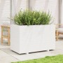 Jardinera de madera maciza de pino blanca 110x60x72 cm de vidaXL, Maceteros y jardineras - Ref: Foro24-3282650, Precio: 313,9...