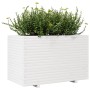 Jardinera de madera maciza de pino blanca 110x60x72 cm de vidaXL, Maceteros y jardineras - Ref: Foro24-3282650, Precio: 313,9...