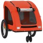 Remolque de bicicleta mascotas hierro tela Oxford naranja gris de vidaXL, Cochecitos para mascotas - Ref: Foro24-93970, Preci...