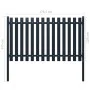 Anthracite powder coated steel fence panel 174.5x125 cm by vidaXL, fence panels - Ref: Foro24-146472, Price: 196,04 €, Discou...
