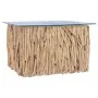 Mesa de centro con superficie de vidrio teca maciza 66x66x40 cm de vidaXL, Mesas de centro - Ref: Foro24-288814, Precio: 167,...