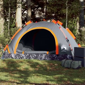 Tienda de campaña 2 personas apertura rápida gris y naranja de vidaXL, Tiendas de campaña - Ref: Foro24-4004163, Precio: 51,5...