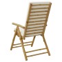 Sillas de bistró plegables con cojines 2 uds bambú blanco crema de vidaXL, Sillas de jardín - Ref: Foro24-365875, Precio: 209...